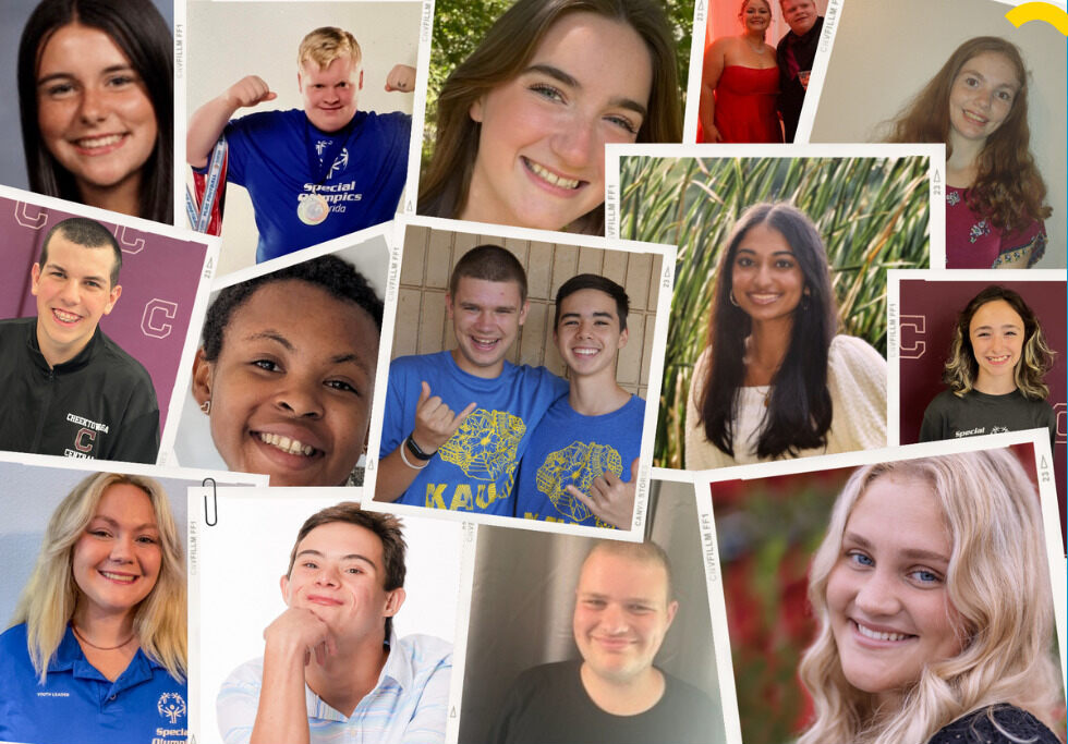 A collage of headshots of the new U.S. Youth Ambassadors.