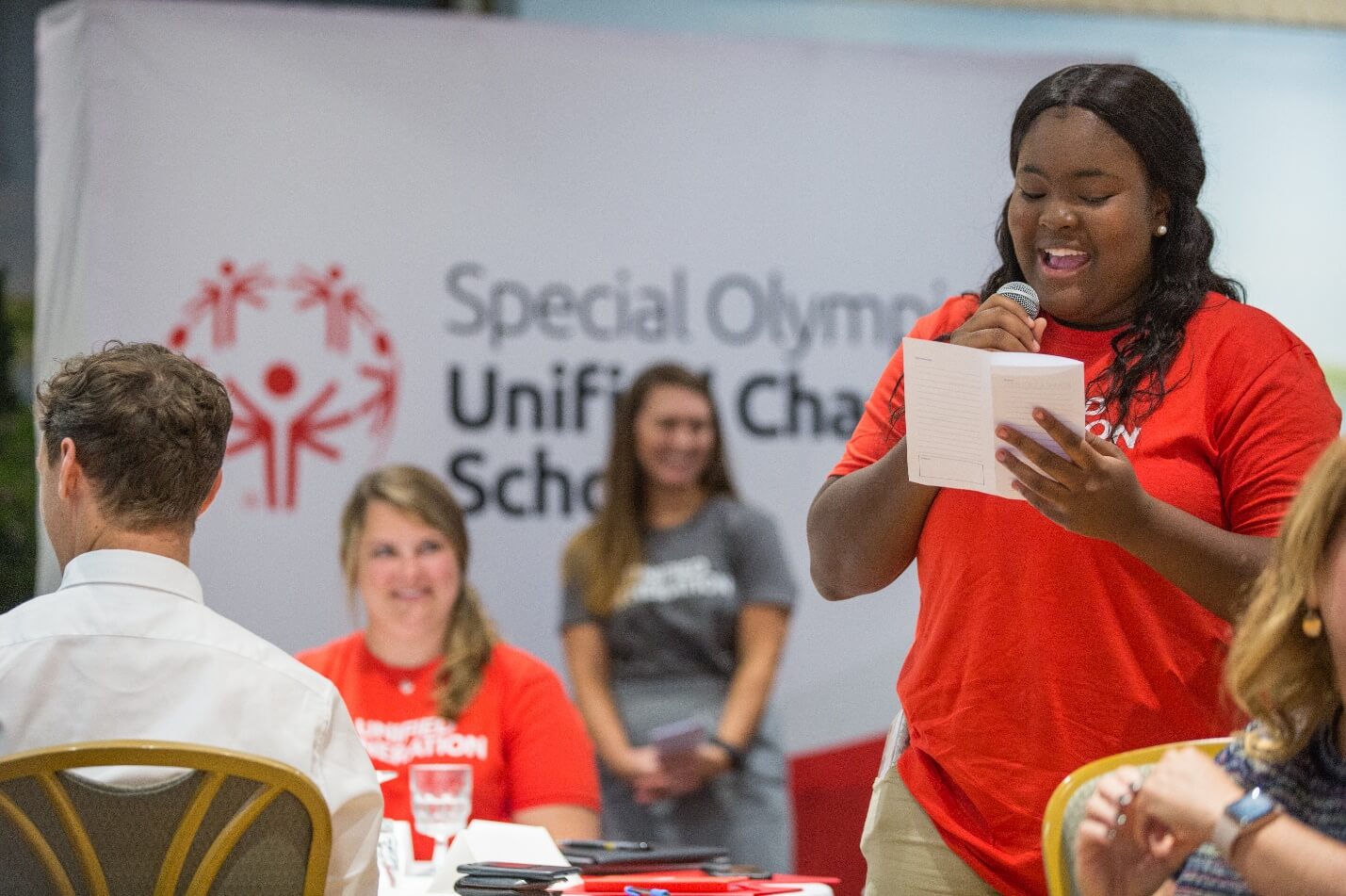 Student doing a Speech