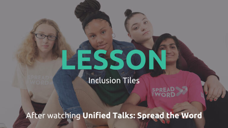 spread the word lesson inclusion tiles