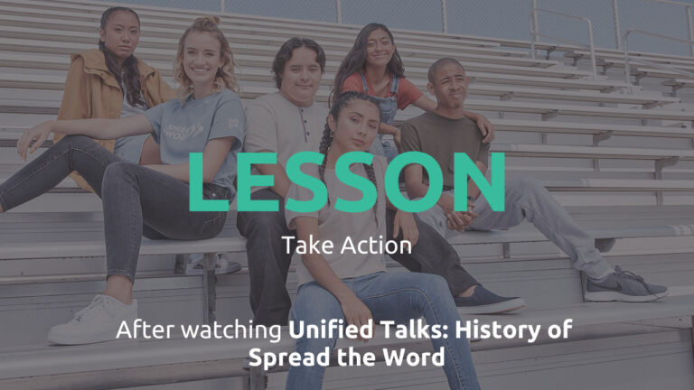 spread the word lesson take action